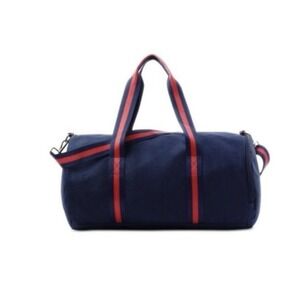 Club Room Men's Solid Duffle Bag Blue/Red NWT $60